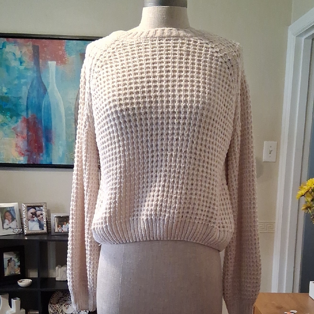 Altar'd State Cream Textured Sweater